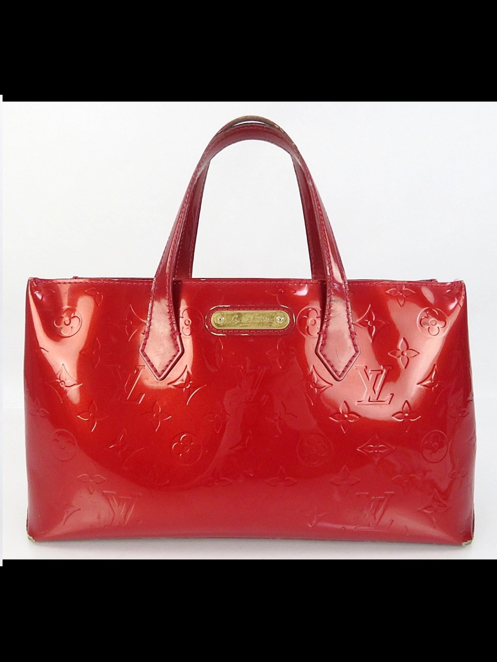 Louis Vuitton Red Vernis Patent Top-Handle Tote